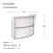 Linea Italia Curved Reception Desk with Counter, 72 inW x 32 inD x 46 inH, Gray/White ZUS290 - alternate 2
